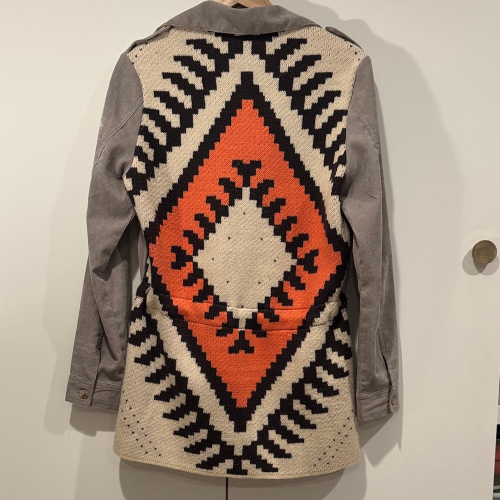 DAVI & DANI Gray Utility Corduroy Jacket